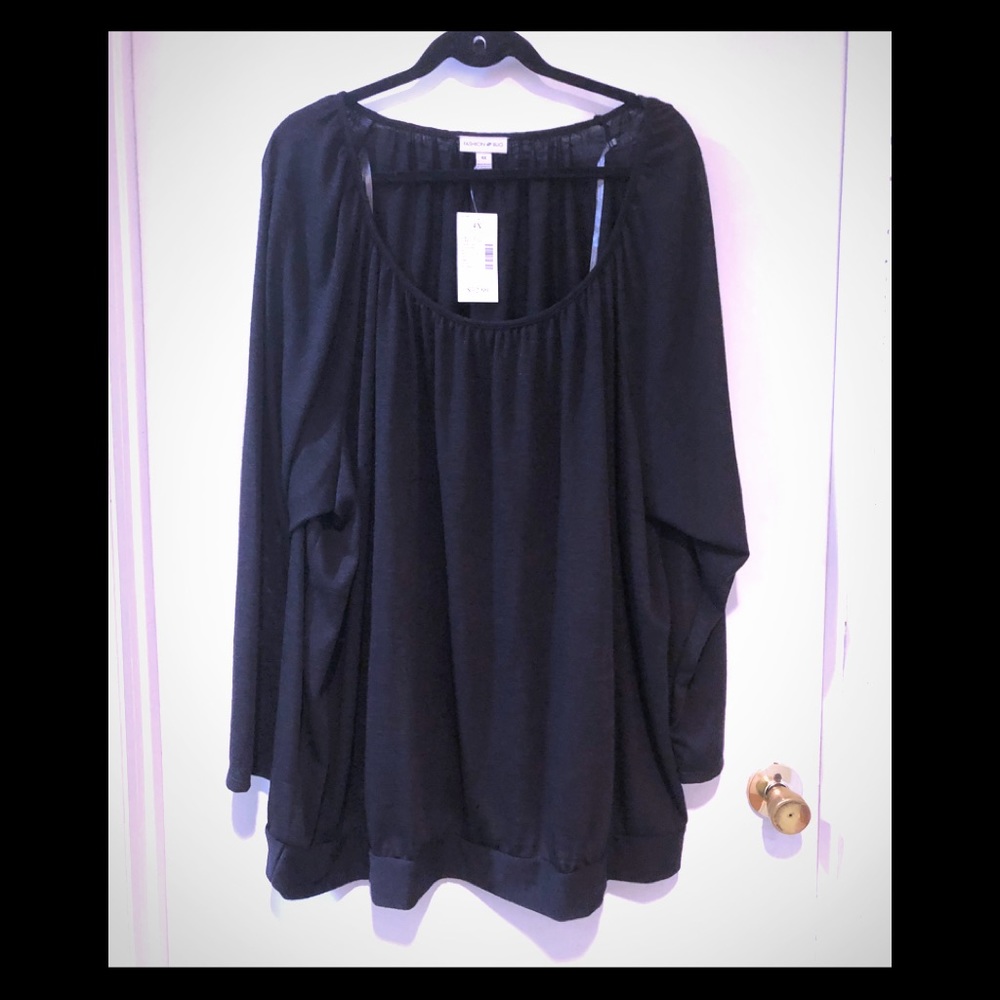 Fashion bug 4x black scoop neck sweater